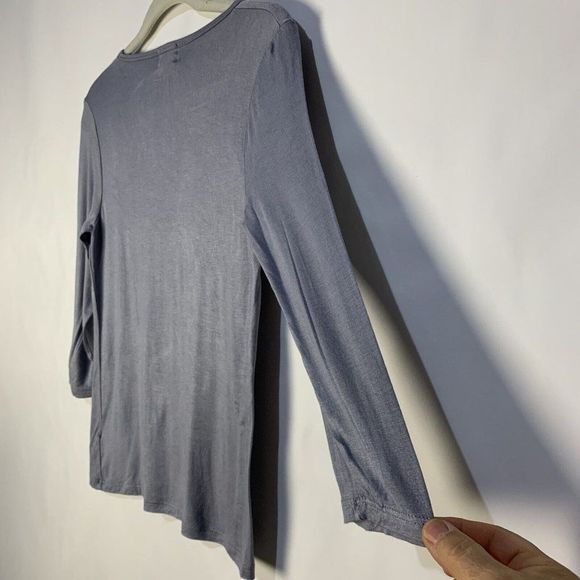 Women's PST Project Social Tee Keyhole Choker 3/4 Sleeve Top XS M New 7524 - Picture 8 of 9